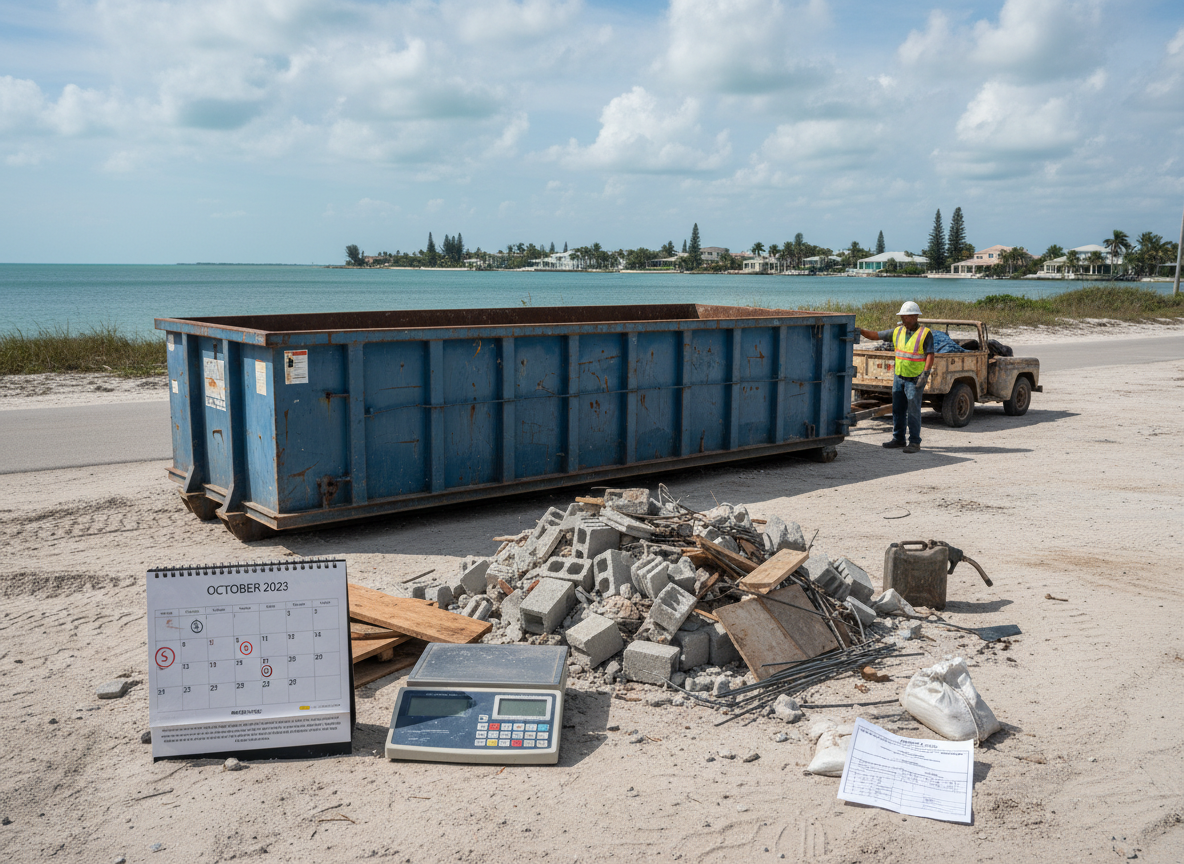 Cost Factors for Dumpster Rental Near Casey Key